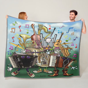 Music Fleece Blanket