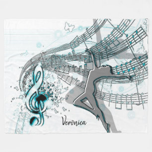 Music Fleece Blanket