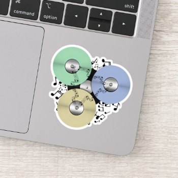 Music Flow Reel-to-reel Sticker by gravityx9 at Zazzle