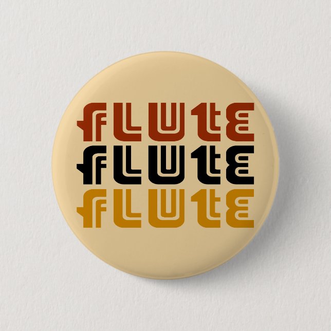 Music Flute Logo Pinback Button (Front)