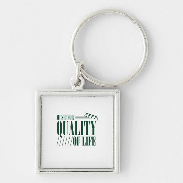 Music For Quality Of Life Keychain (Front)