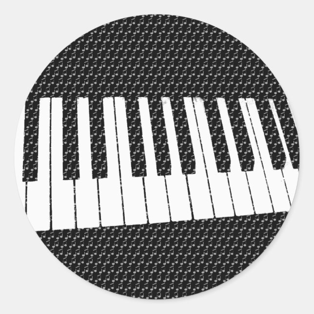 Music for the soul_ classic round sticker (Front)