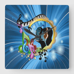 Music for the Soul Square Wall Clock