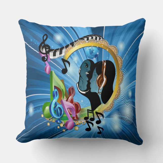 Music for the Soul Throw Pillow (Front)