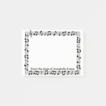 Music Frame Personalize Post-it Notes by BarbeeAnne at Zazzle