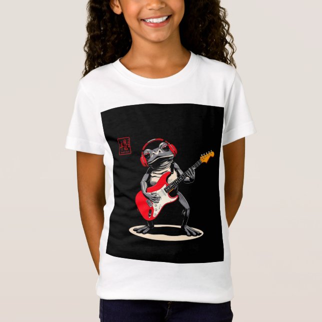 Music Frog Playing Guitar Tee (Front)