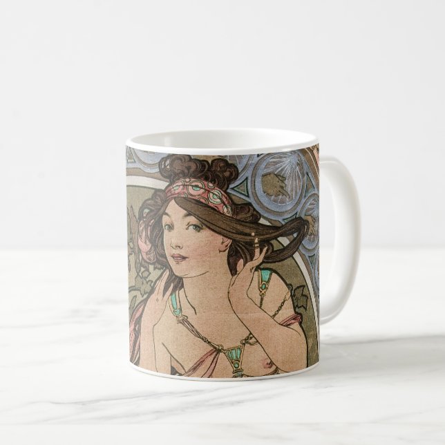 Music, from Les Arts, Alphonse Mucha  Coffee Mug (Front Right)