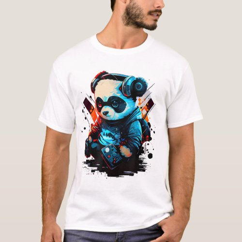 Music Gaming Panda T_Shirt