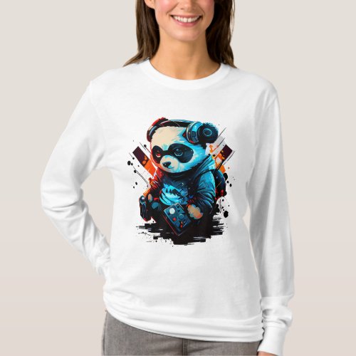 Music Gaming Panda T_Shirt