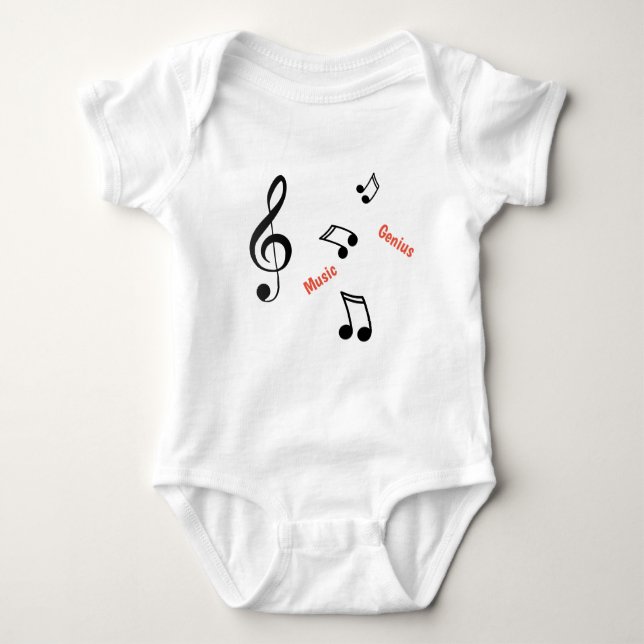 Music Genius Musical Notes Baby / Toddler Top (Front)