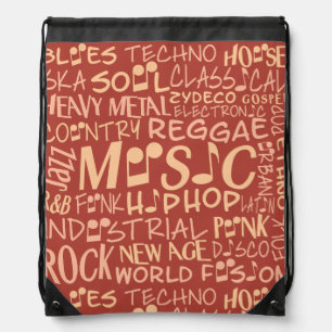Music Genres Word Collage bags