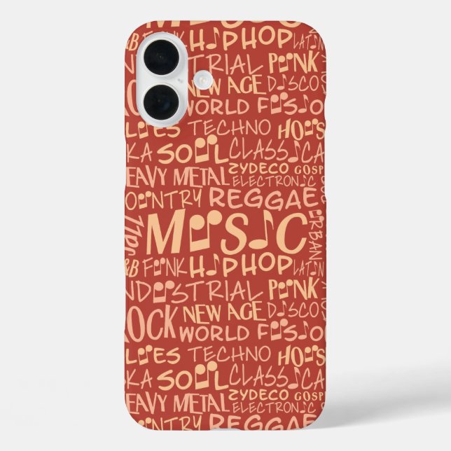 Music Genres Word Collage cases (Back)