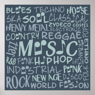 Music Genres Posters | Zazzle