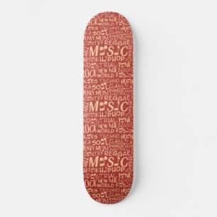 Music Genres Word Collage skateboards