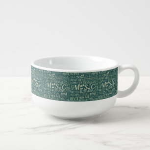 Music Genres Word Collage soup mug