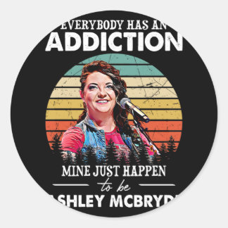 Music Gift Mine Just Happens To Be Ashley McBryde Classic Round Sticker