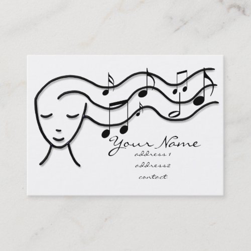 music profile card business card template