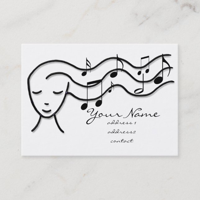 music girl business card (Front)