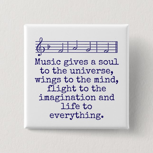 Music Gives A Soul - Music Quote  Button (Front)