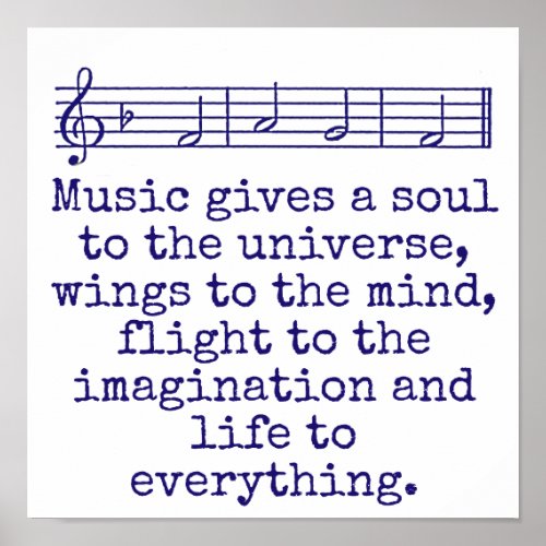 Music Gives A Soul _ Music Quote  Poster