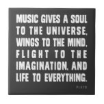 Music Gives A Soul To The Universe Ceramic Tile at Zazzle