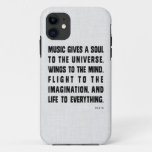 Music Gives A Soul To The Universe Iphone Case at Zazzle