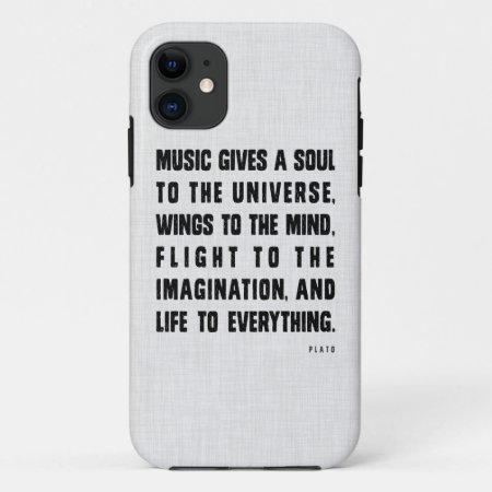 Music Gives A Soul To The Universe Iphone Case