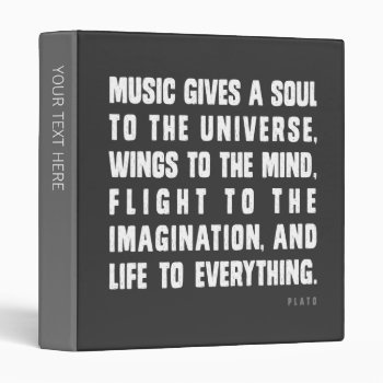 Music Gives Binder by museful at Zazzle
