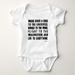Music Gives Soul To The Universe Baby Bodysuit at Zazzle