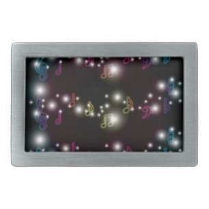 Music Glow Rectangular Belt Buckle
