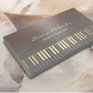 Music Gold Piano Keys Musical Stylish Copper Metal Business Card at Zazzle