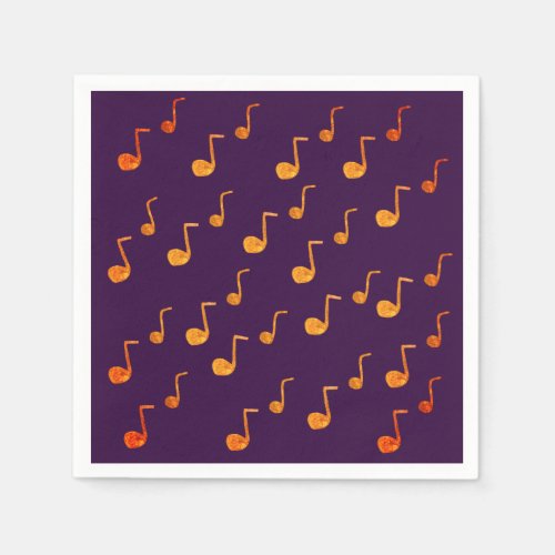 Music Golden Notes Napkins