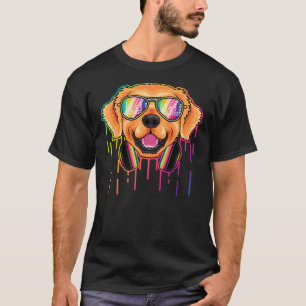 Music Golden Retriever Dj With Headphones Musical T-Shirt