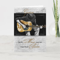 Music Graduate Congratulations - Guitarist Card