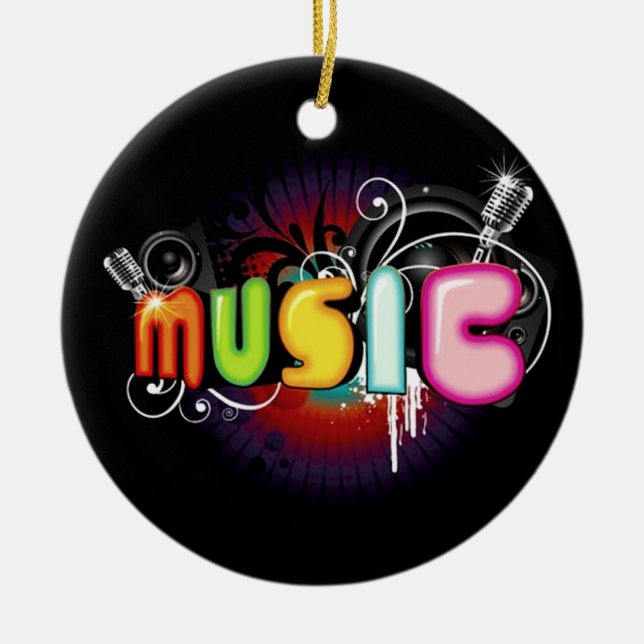 Music Graffiti Ornament (Front)