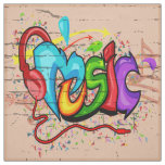 Music Graffiti Wall Fabric