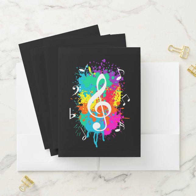 Music grunge pocket folder (In Situ)