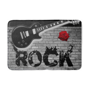 music guitar bathroom bathmat