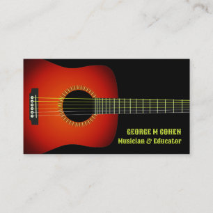 Music Guitar Business Card Template