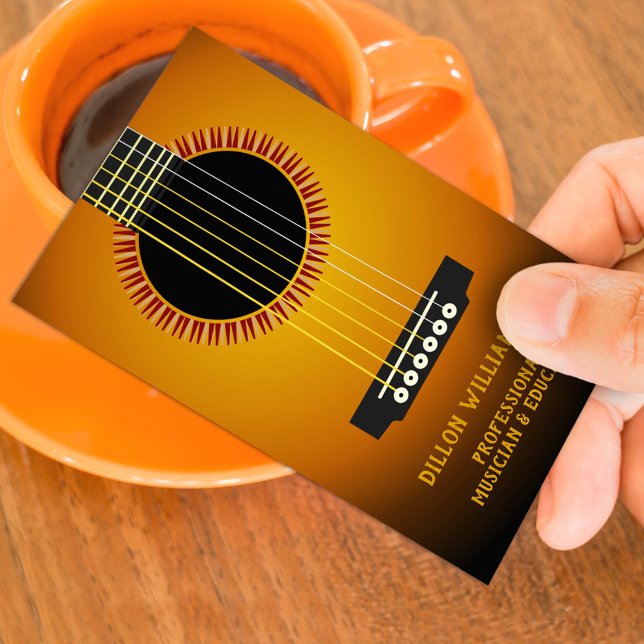 Music Guitar Business Card Template (Creator Uploaded)