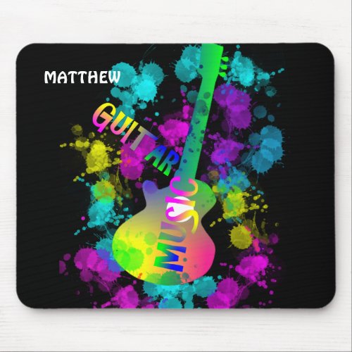 Music Guitar Colorful Modern Mouse Pad