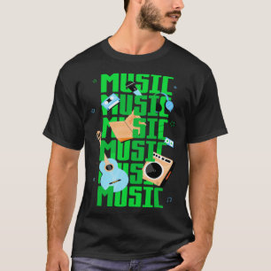 music guitar instruments headphone T-Shirt