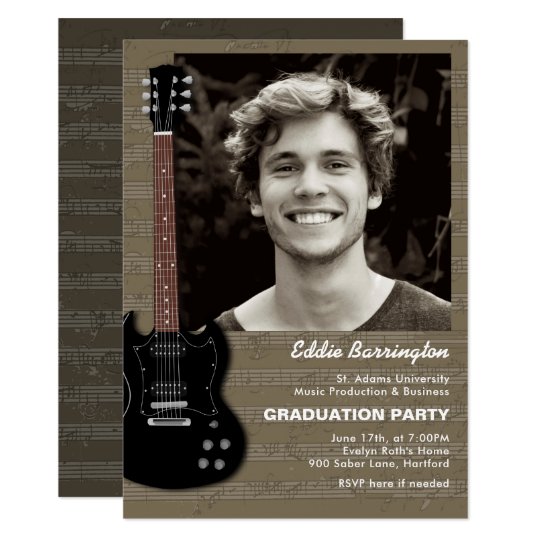 Music Themed Graduation Invitations 6