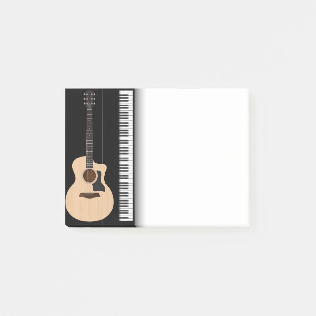 Music Guitar Piano Post it Notes (Front)