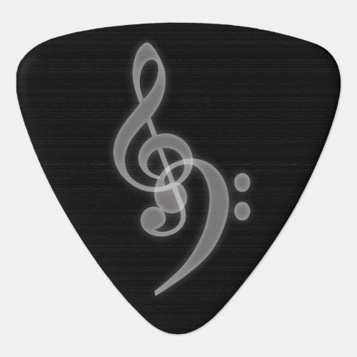 Music Guitar Pick _ Treble and Bass Clef