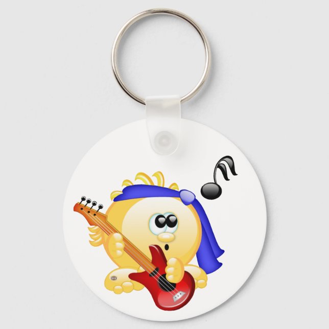 Music Guitar Player Keychain (Front)