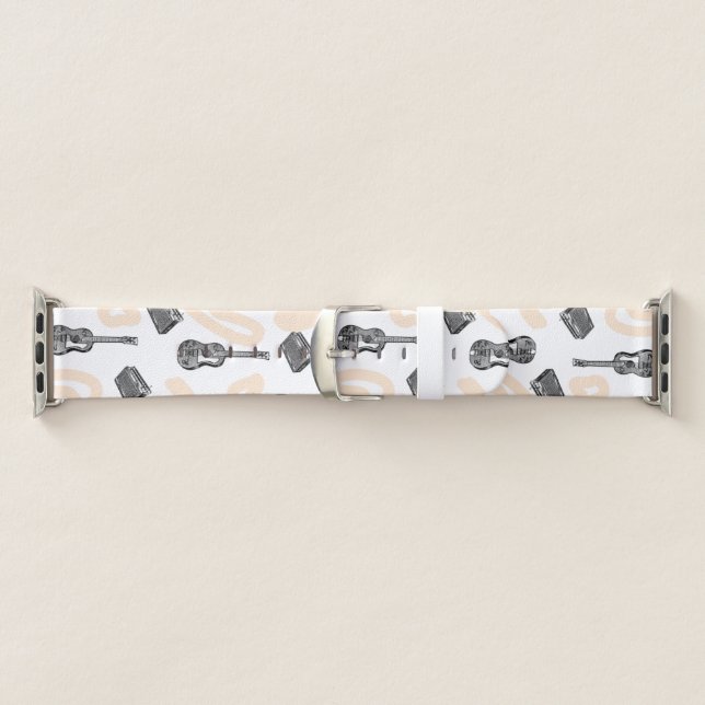 Music Guitar Radio Pattern A Watch Band (Band)