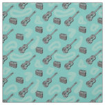 Music Guitar Radio Pattern Choose Color Background Fabric
