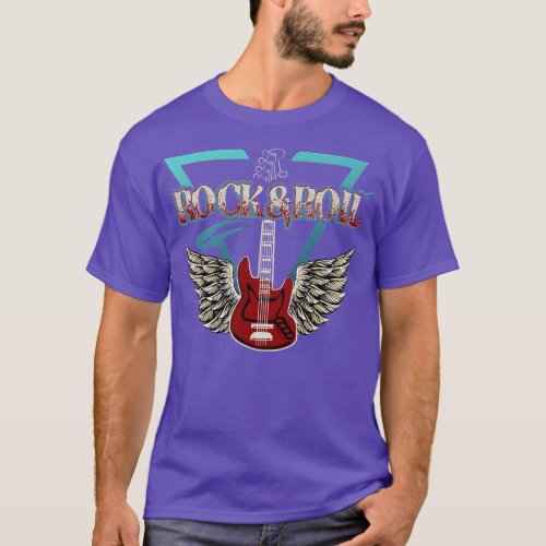 Music Guitar Rock  Roll  T_Shirt