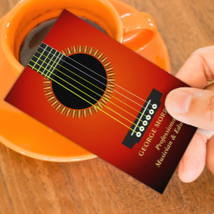 Music Guitar Teacher Business Card Template